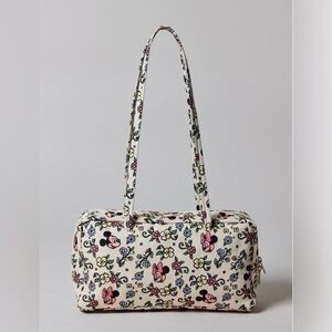 BAGGU X DISNEY Mickey and Minnie Print Cream Beige Bowler Bag NEW NWT